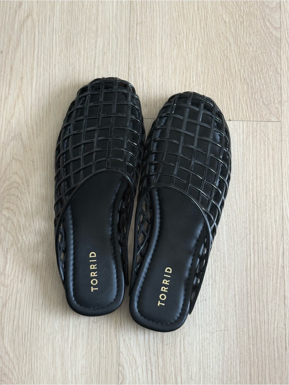 Torrid Black Woven Slide Sandals